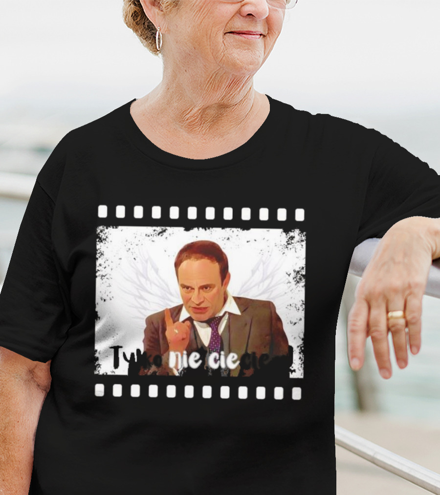 Tylko Nie Cieciem Stanisław Anioł Filmstrip Winged T-Shirt
