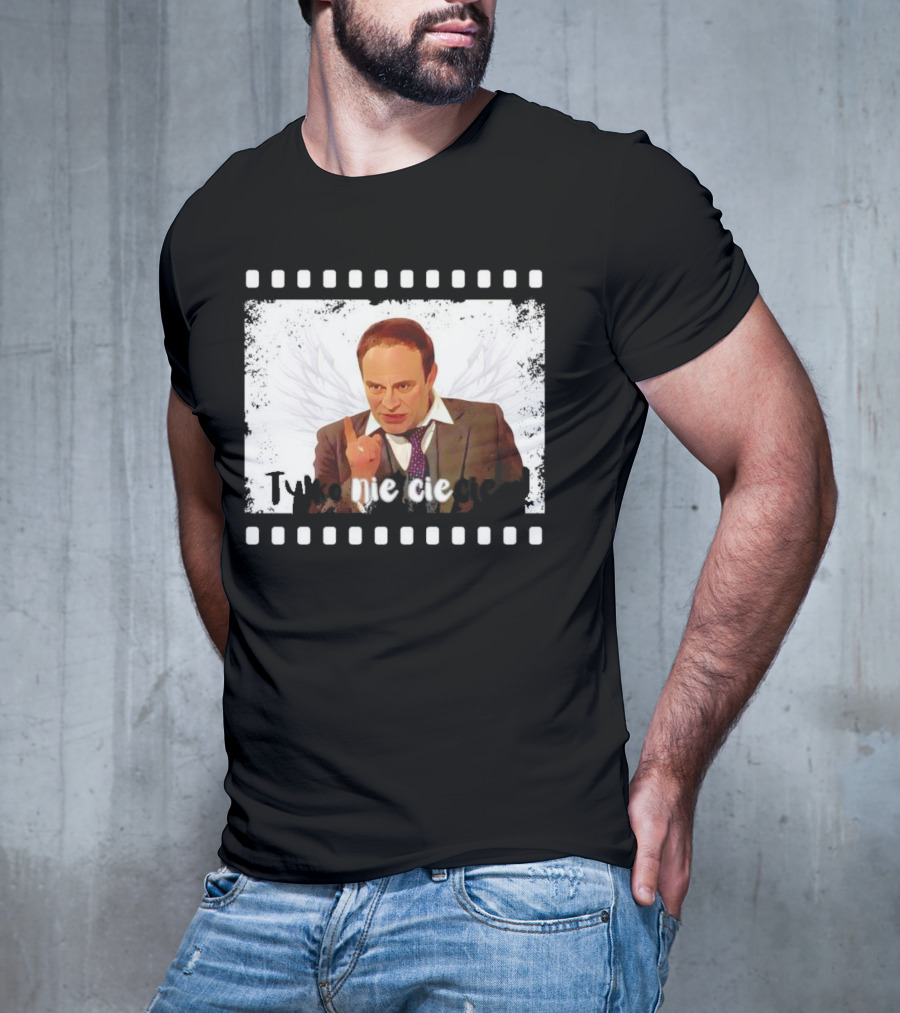 Tylko Nie Cieciem Stanisław Anioł Filmstrip Winged T-Shirt
