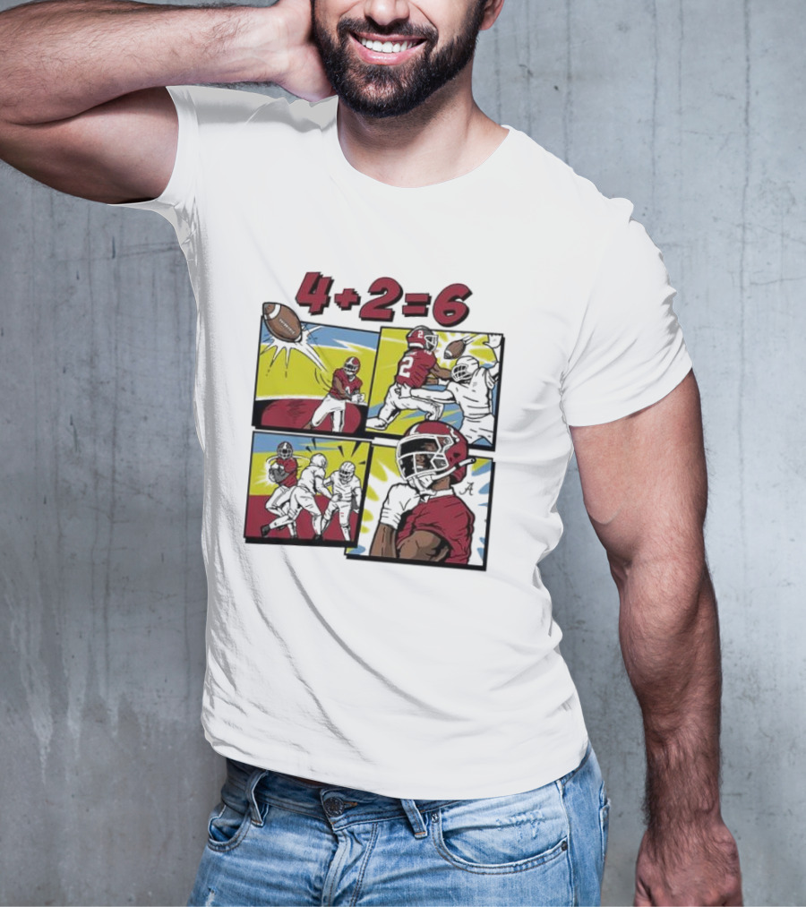 Alabama Crimson Tide Ryan Williams Comic 4 Plus 2 Equals 6 The Catch T-Shirt