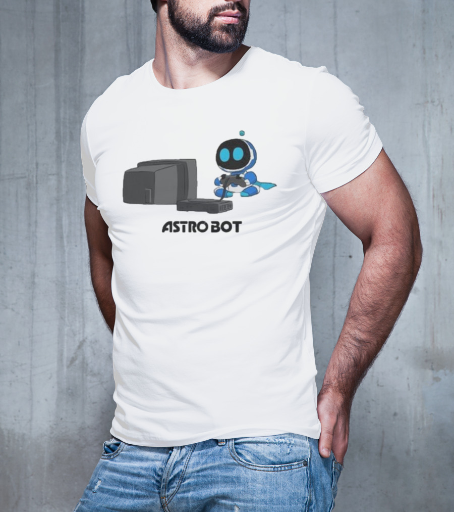 Astro Bot Playing Video Game Retro Console T-Shirt