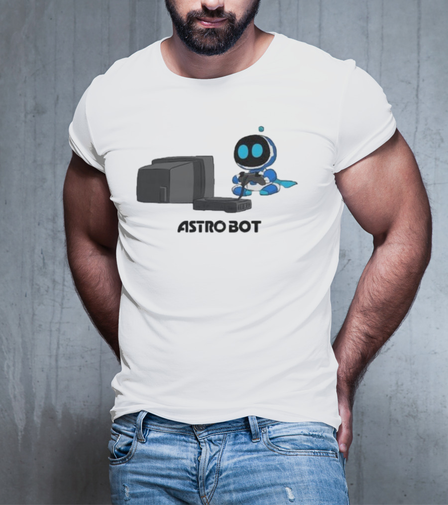 Astro Bot Playing Video Game Retro Console T-Shirt