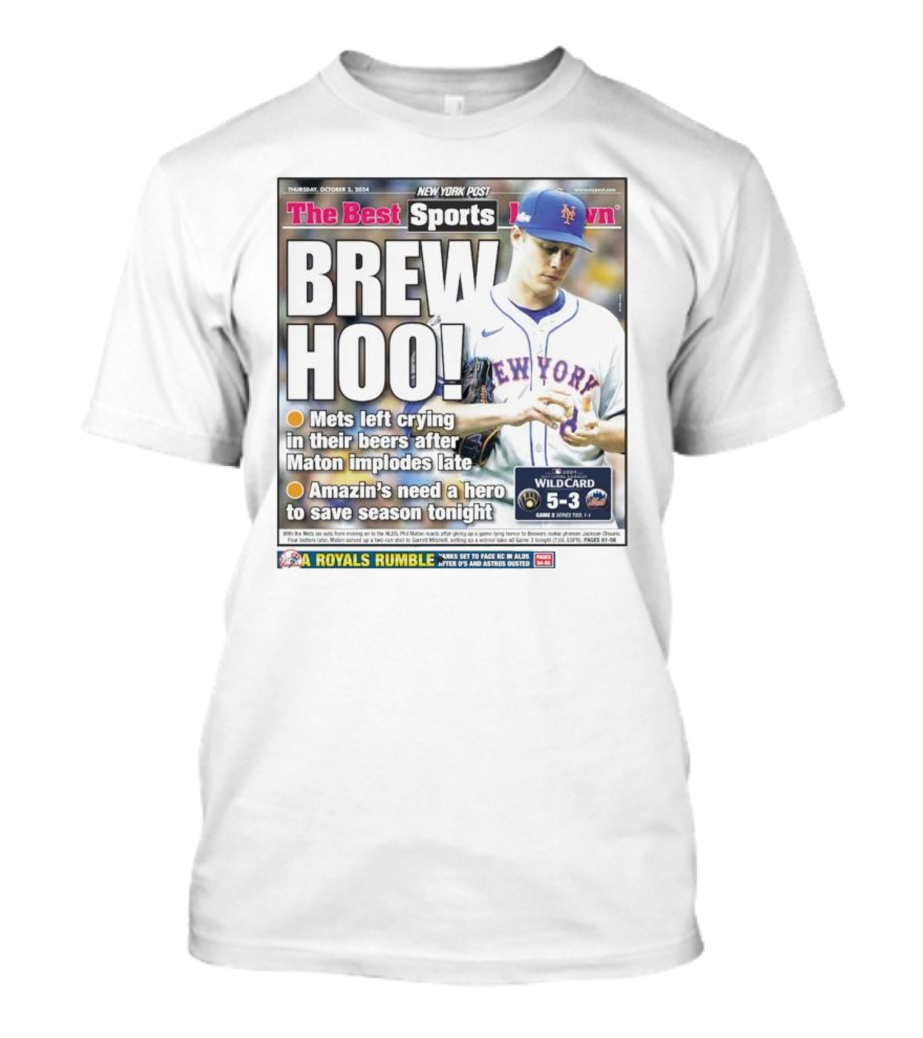 Brew Hoo Mets Left Crying Maton Implodes Amazin’s Need Hero Wild Card T-Shirt