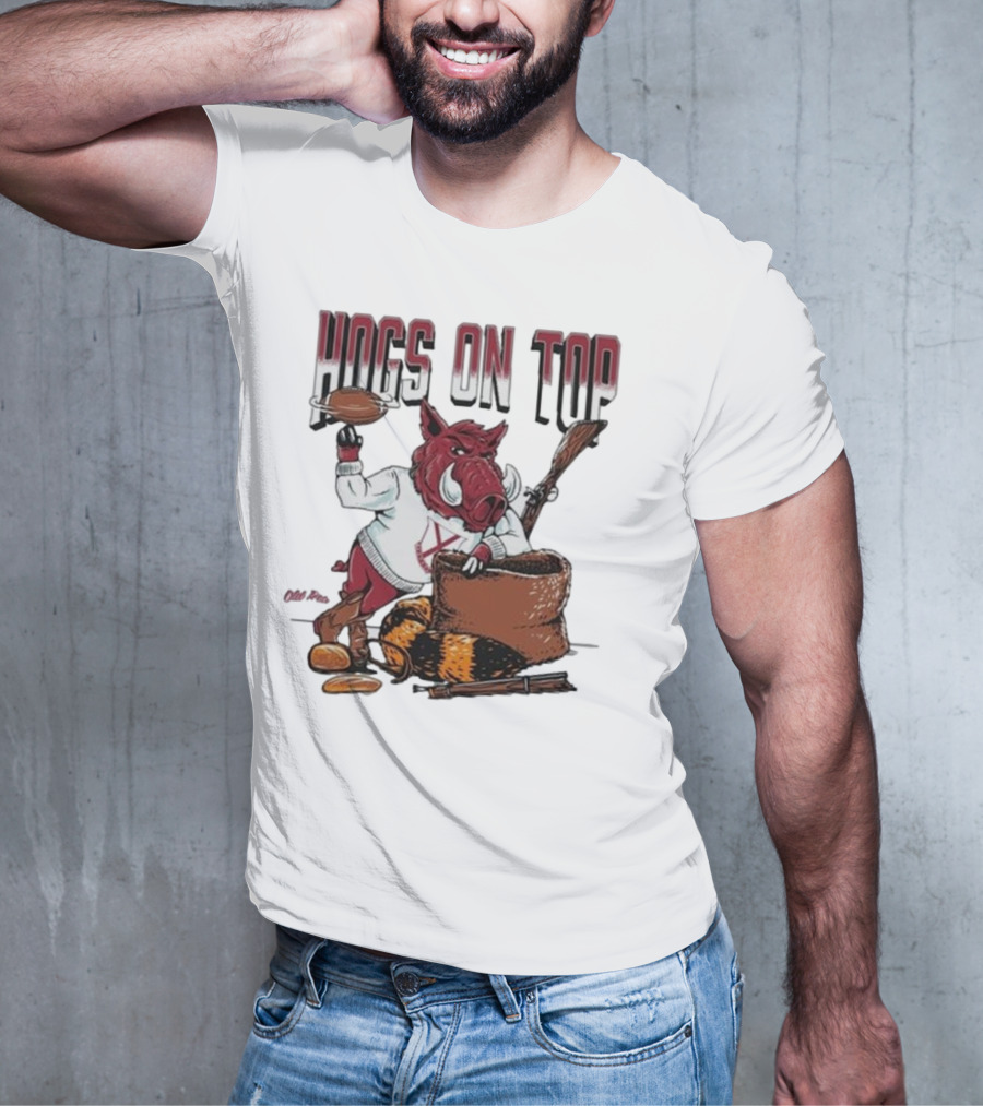 Hogs On Top Old Time Football T-Shirt