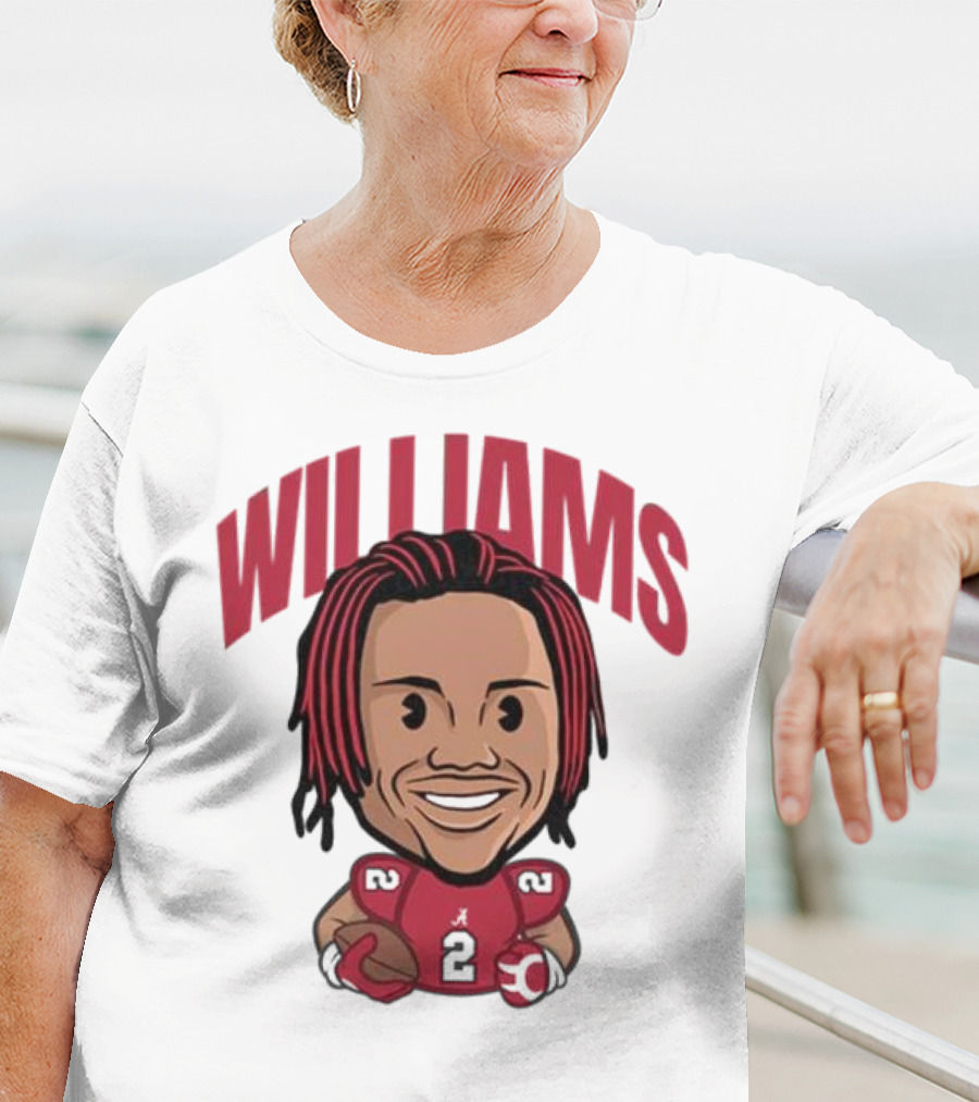Williams Alabama Crimson Tide Caricature Football Player T-Shirt