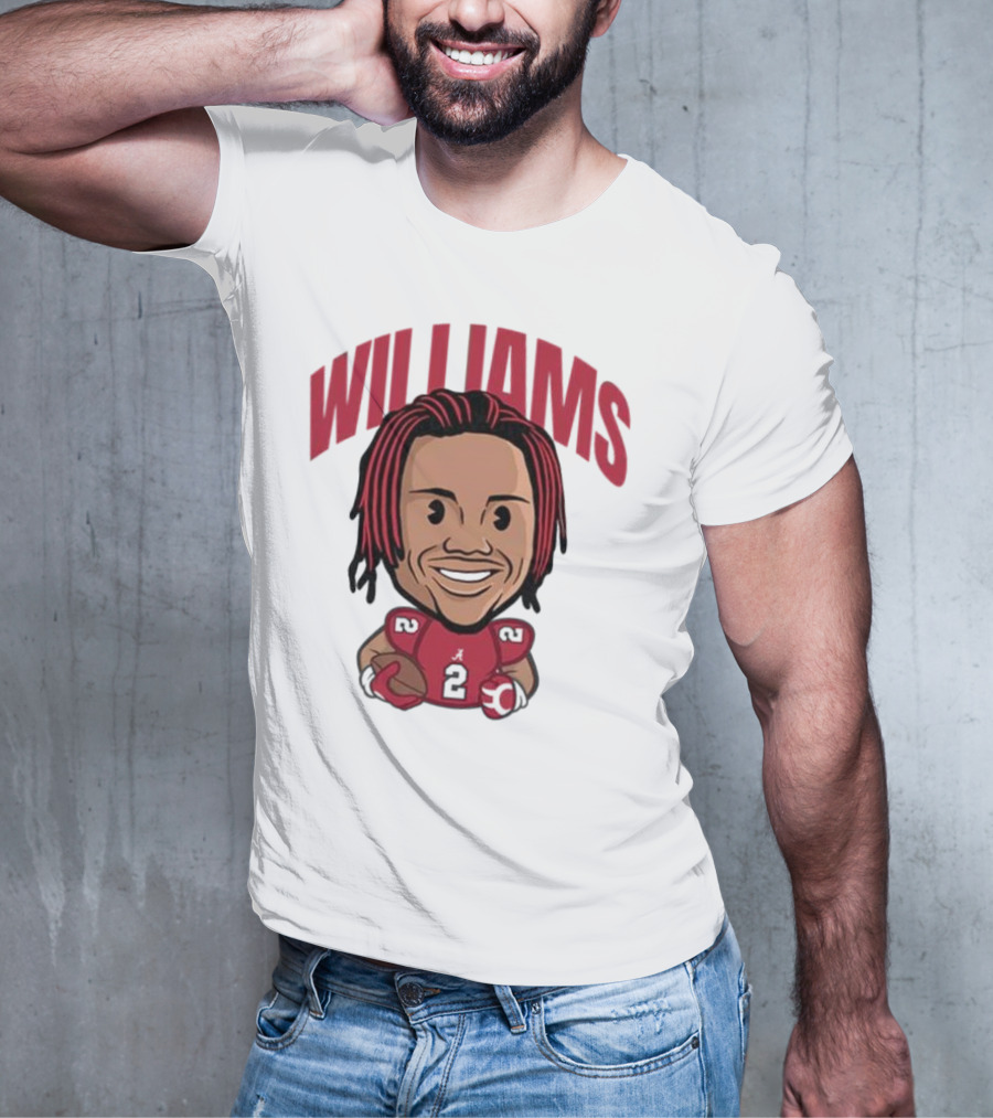 Williams Alabama Crimson Tide Caricature Football Player T-Shirt
