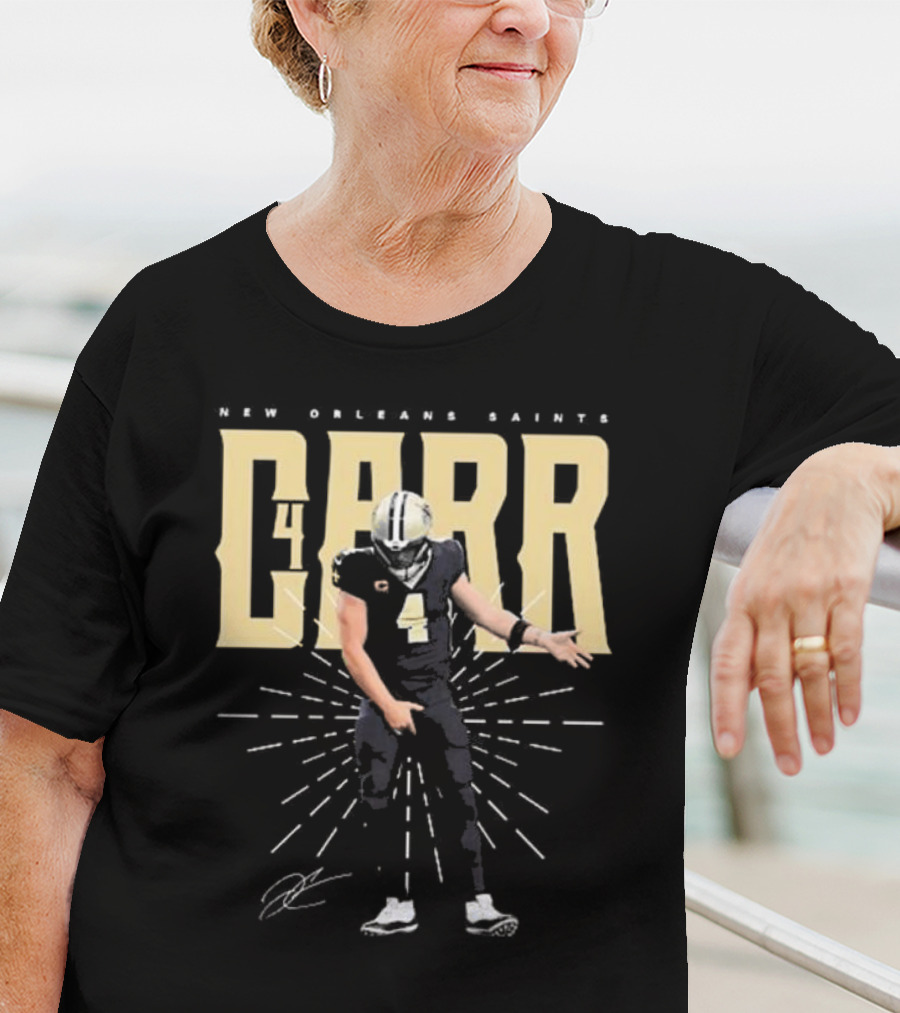 Derek Carr 4 New Orleans Saints Signature T-Shirt