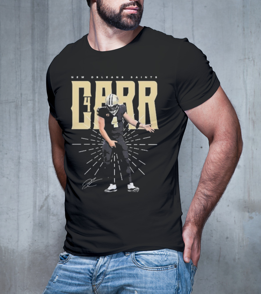 Derek Carr 4 New Orleans Saints Signature T-Shirt