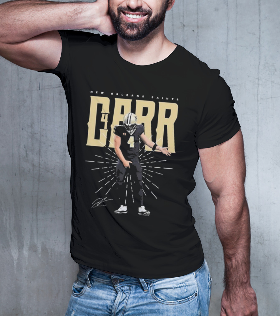 Derek Carr 4 New Orleans Saints Signature T-Shirt