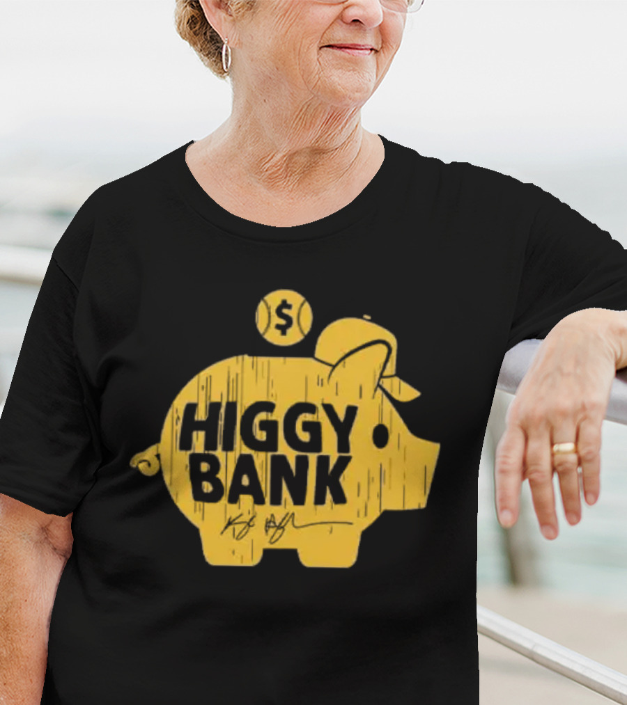 Higgy Bank San Diego Padres Kyle Higashioka Baseball Dollar Cap T-Shirt