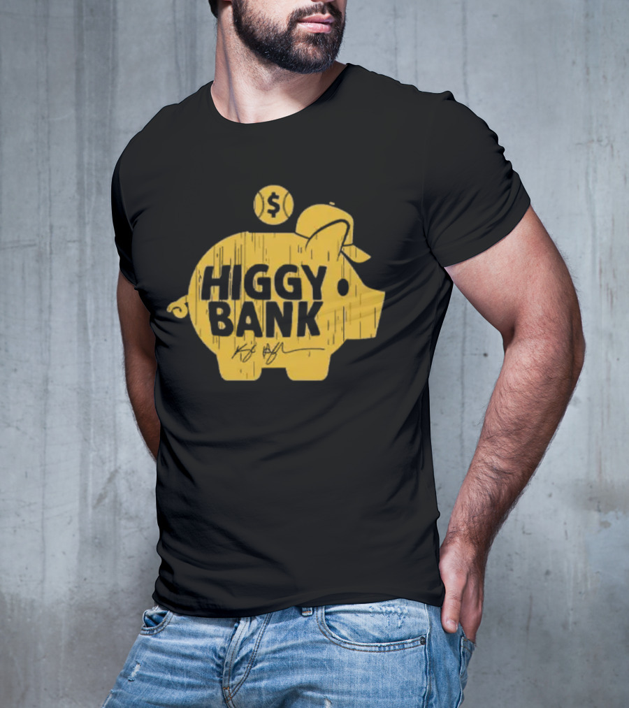 Higgy Bank San Diego Padres Kyle Higashioka Baseball Dollar Cap T-Shirt