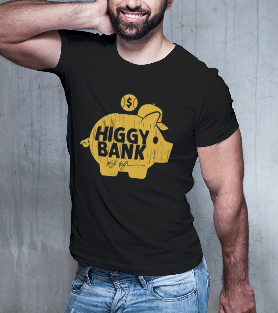 Higgy Bank San Diego Padres Kyle Higashioka Baseball Dollar Cap T-Shirt