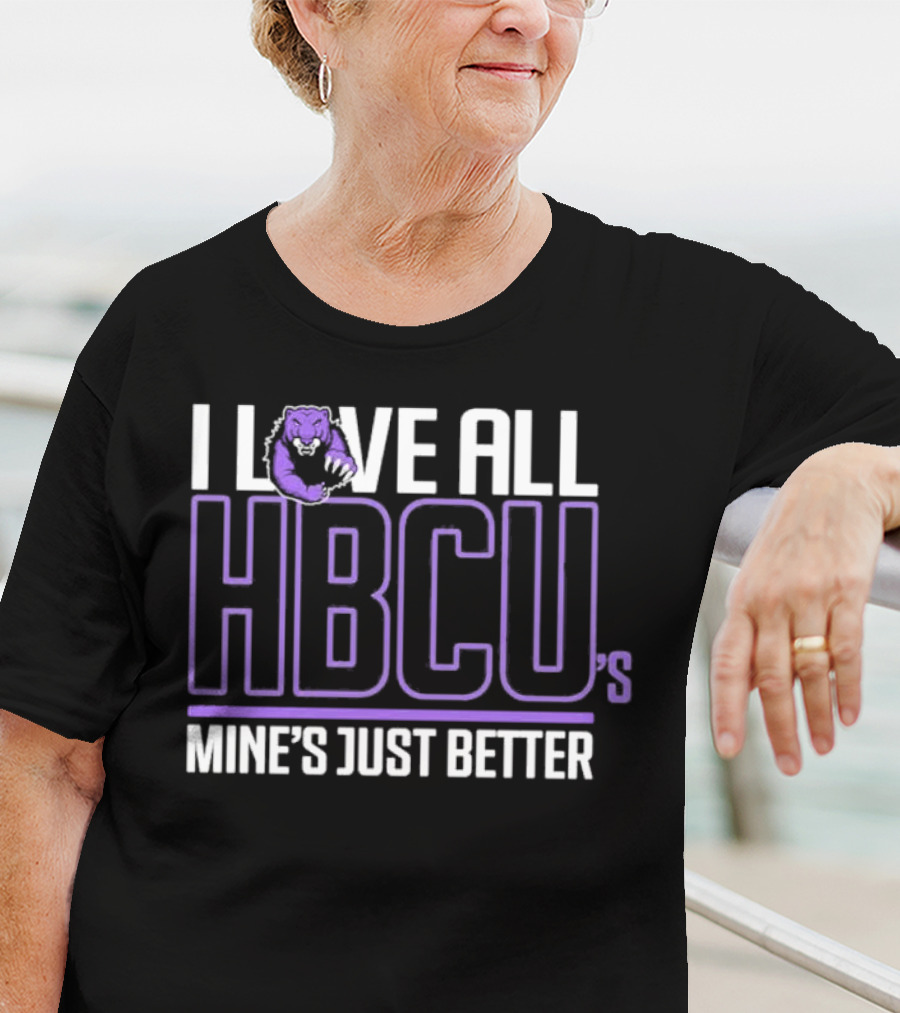 I Love All HBCUs Mine's Just Better With Purple Bear T-Shirt