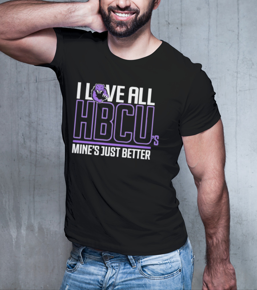 I Love All HBCUs Mine's Just Better With Purple Bear T-Shirt