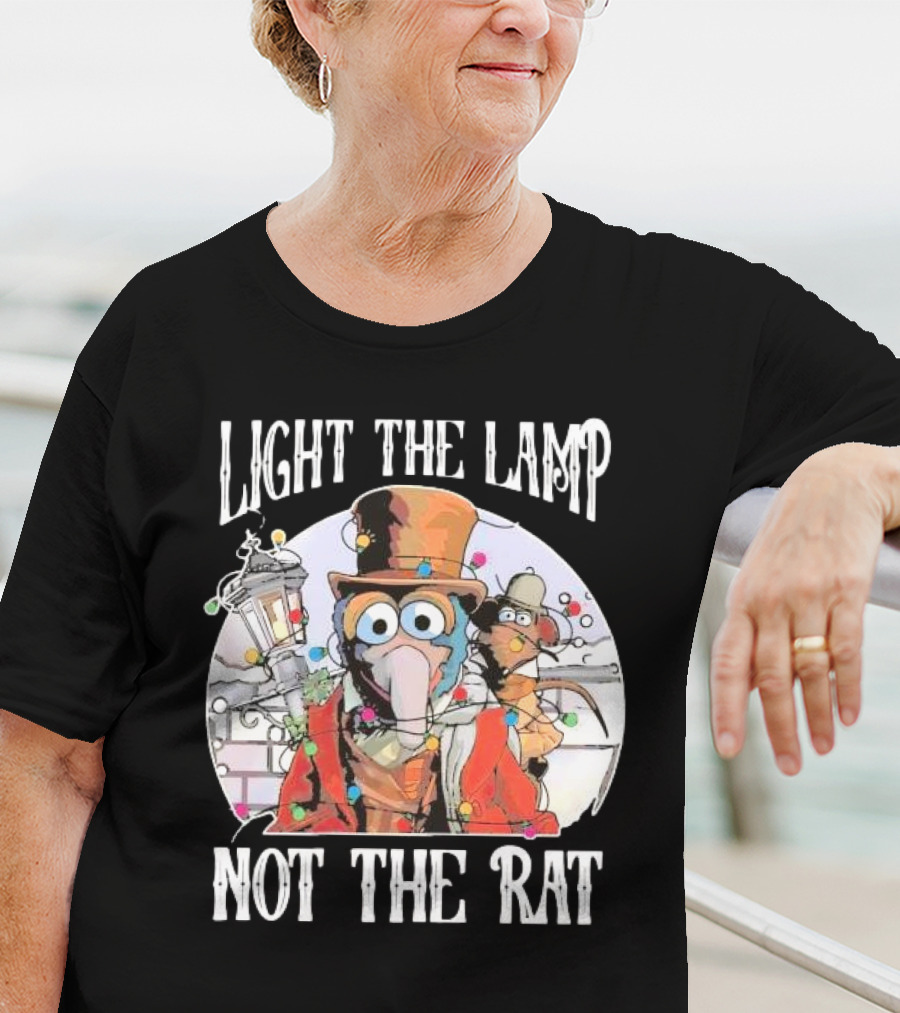 Light The Lamp Not The Rat Muppet Christmas Carol Gonzo Rizzo T-Shirt
