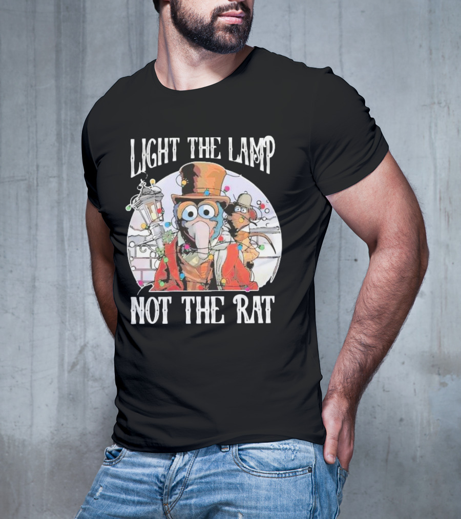 Light The Lamp Not The Rat Muppet Christmas Carol Gonzo Rizzo T-Shirt