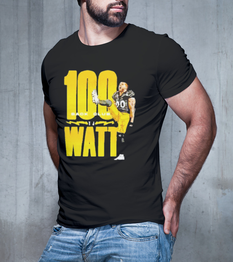 100 Sack Club Pittsburgh Steelers TJ Watt T-Shirt