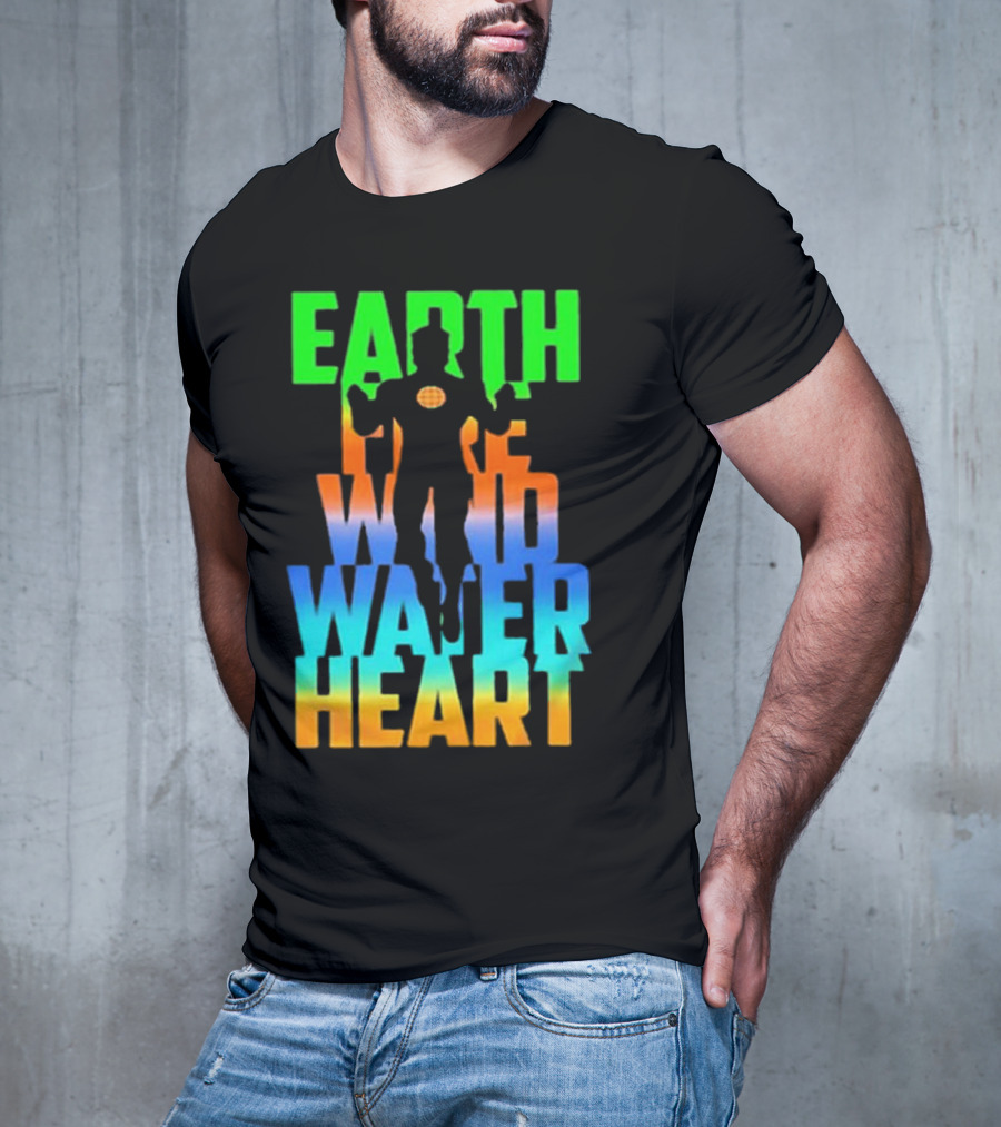 Earth Fire Wind Water Heart Captain Planet T-Shirt