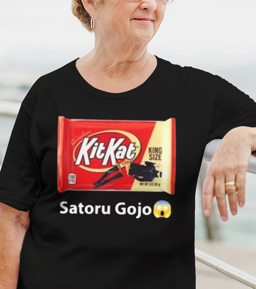 Mr. Goofy Ahh Kit Kat Satoru Gojo King Size T-Shirt
