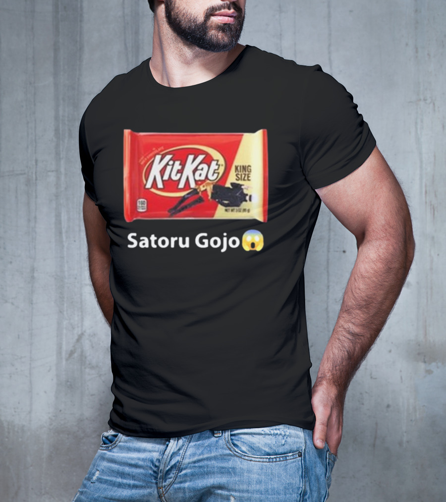 Mr. Goofy Ahh Kit Kat Satoru Gojo King Size T-Shirt