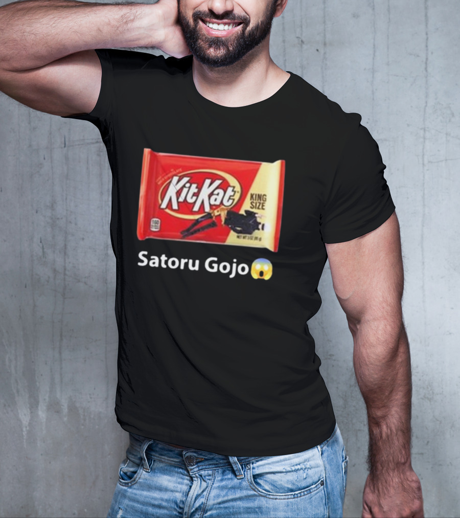 Mr. Goofy Ahh Kit Kat Satoru Gojo King Size T-Shirt