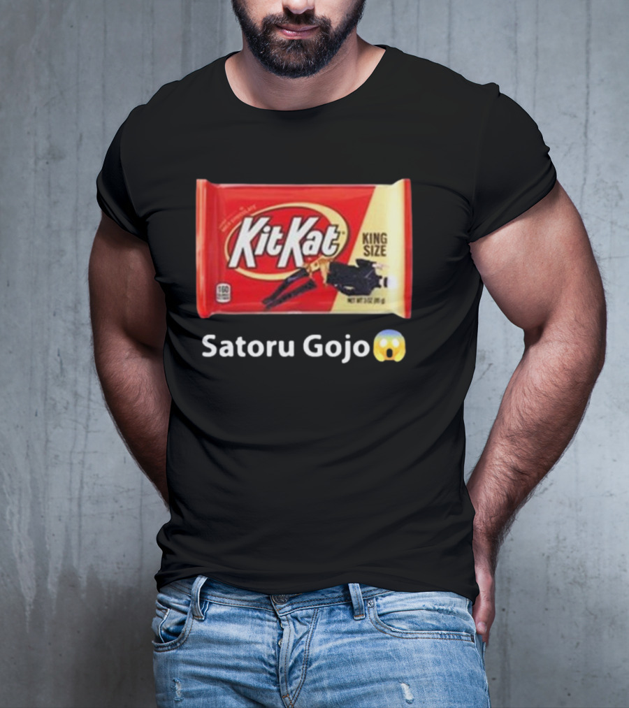 Mr. Goofy Ahh Kit Kat Satoru Gojo King Size T-Shirt