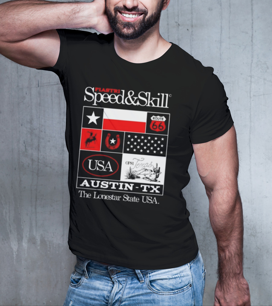 Piastri Speed And Skill Route 66 Austin TX The Lonestar State USA T-Shirt