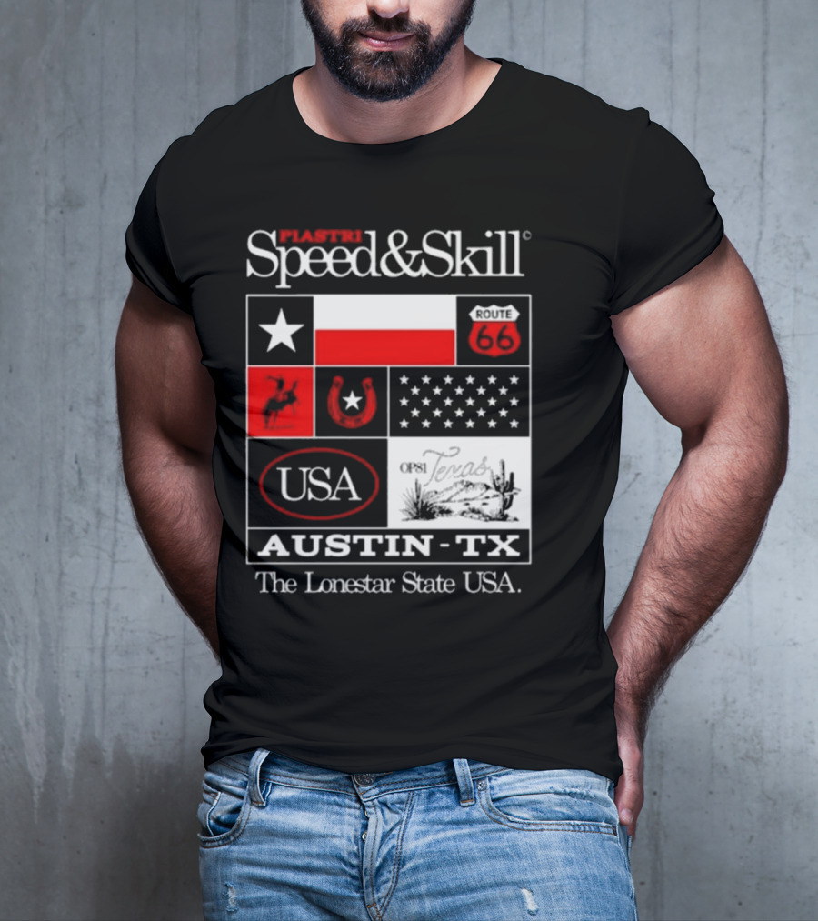 Piastri Speed And Skill Route 66 Austin TX The Lonestar State USA T-Shirt
