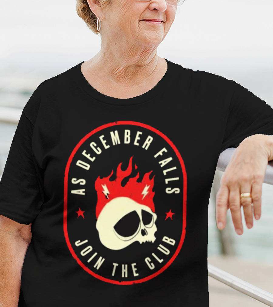 As December Falls Join The Club Ghost Rider Skull T-Shirt