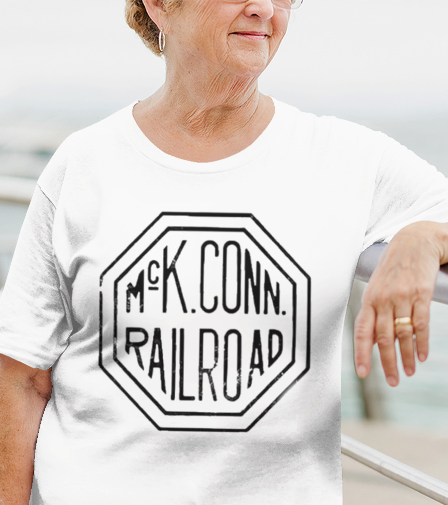 Mckeesport Conn Railroad Co Octagonal Badge T-Shirt