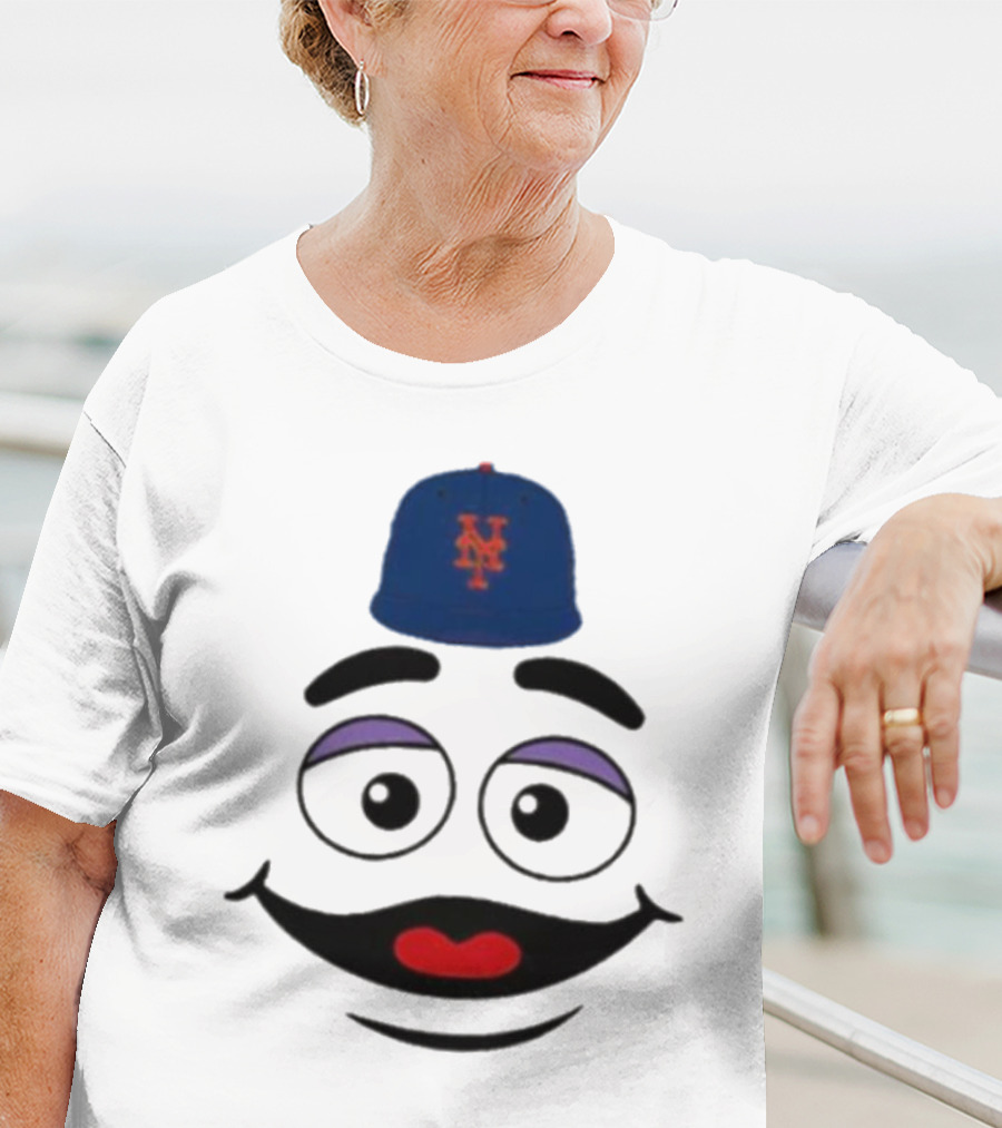 New York Mets Grimace Face Smile Victory Gameday Baseball Cap T-Shirt