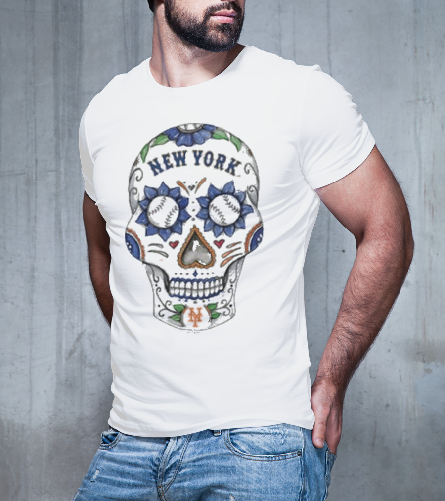 New York Mets Sugar Skull MLB T-Shirt