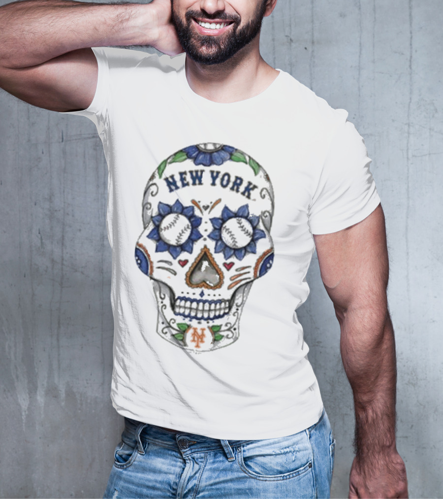 New York Mets Sugar Skull MLB T-Shirt