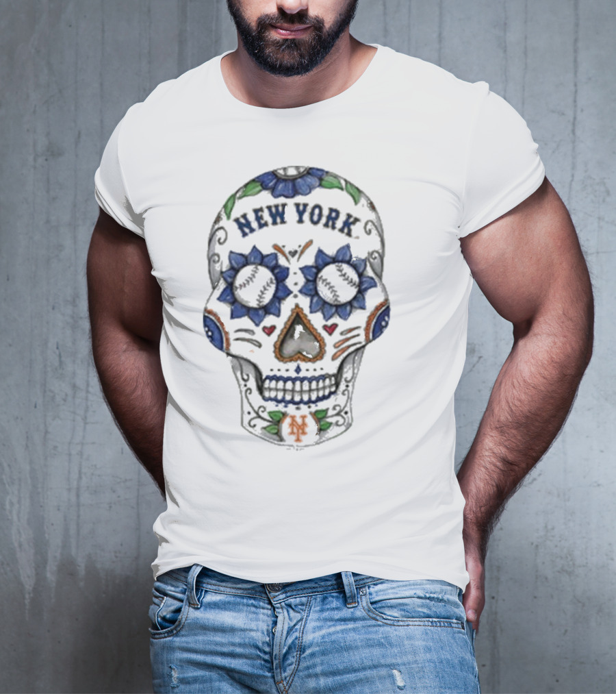 New York Mets Sugar Skull MLB T-Shirt
