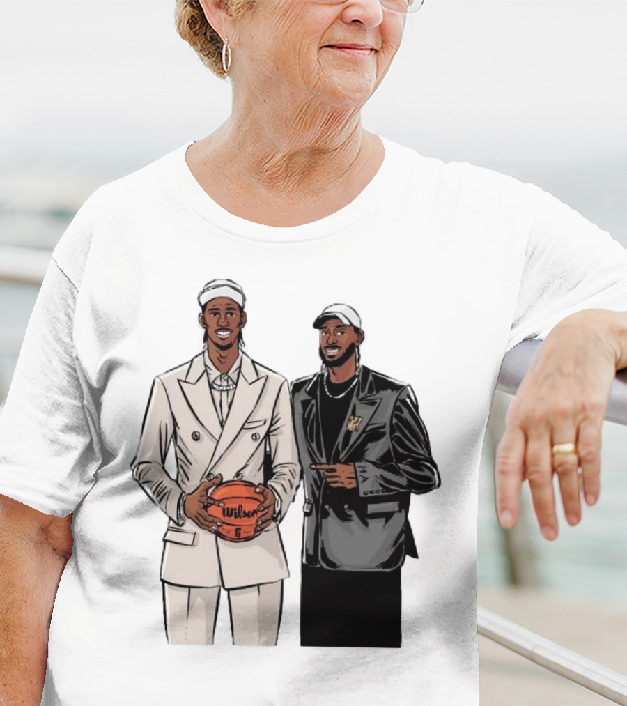 Alex And Olivier Sarr Brothers OKC Thunders Cartoon Wilson Basketball T-Shirt