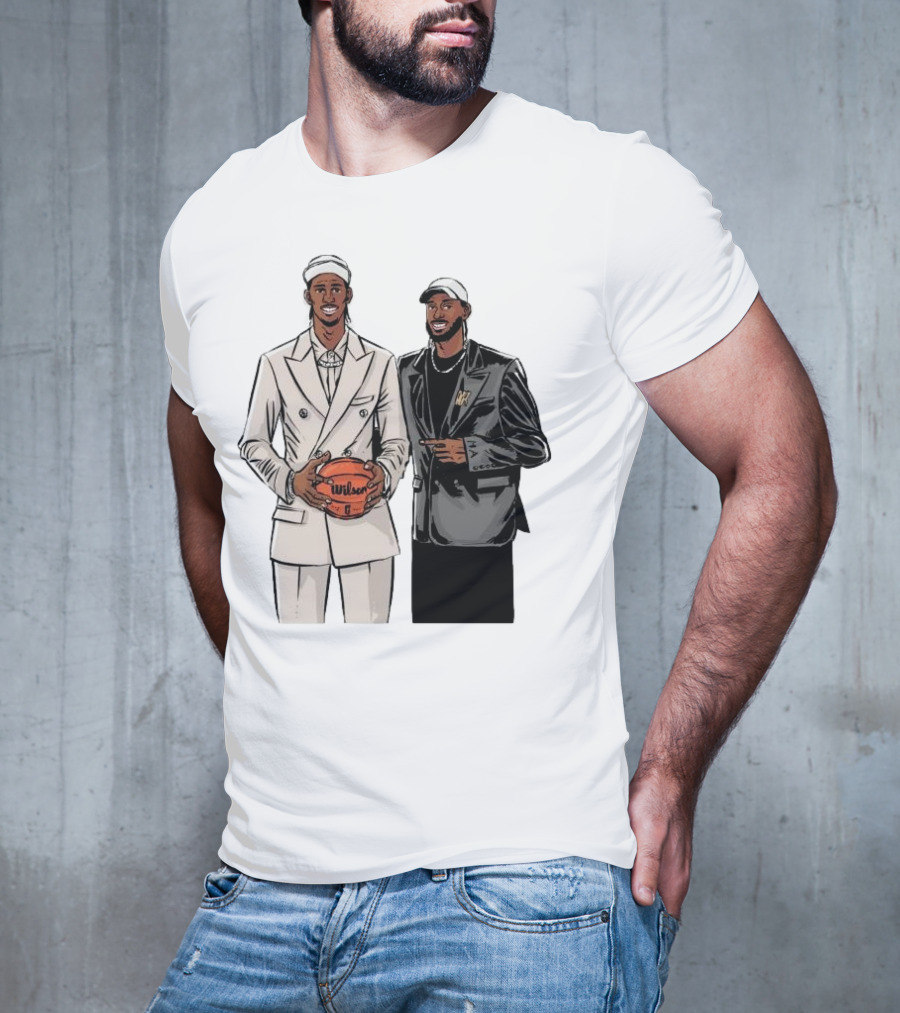 Alex And Olivier Sarr Brothers OKC Thunders Cartoon Wilson Basketball T-Shirt