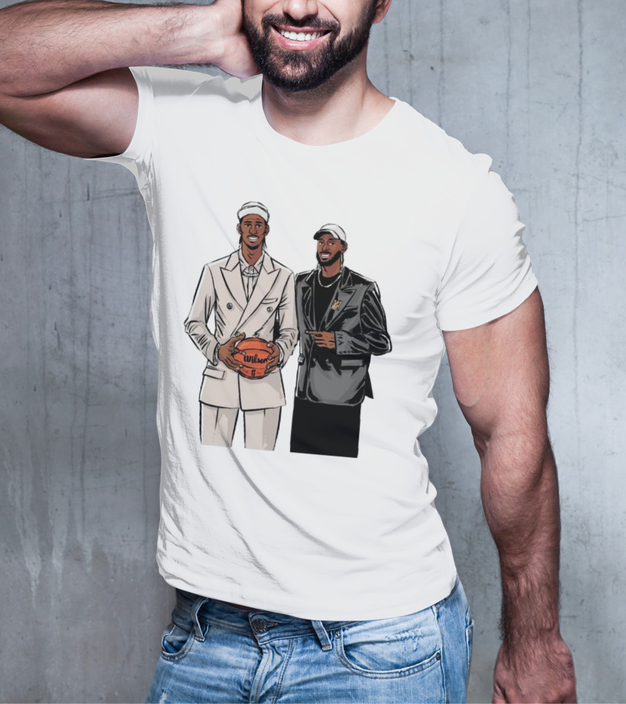 Alex And Olivier Sarr Brothers OKC Thunders Cartoon Wilson Basketball T-Shirt