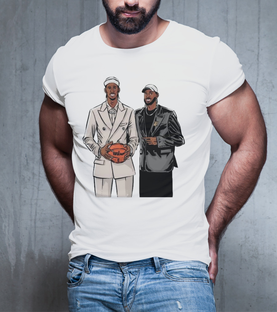 Alex And Olivier Sarr Brothers OKC Thunders Cartoon Wilson Basketball T-Shirt