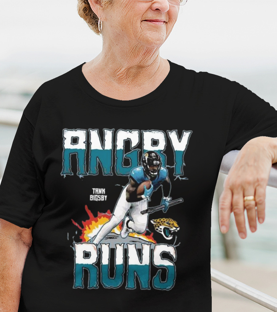 Tank Bigsby Angry Runs Jaguar Football Burst T-Shirt
