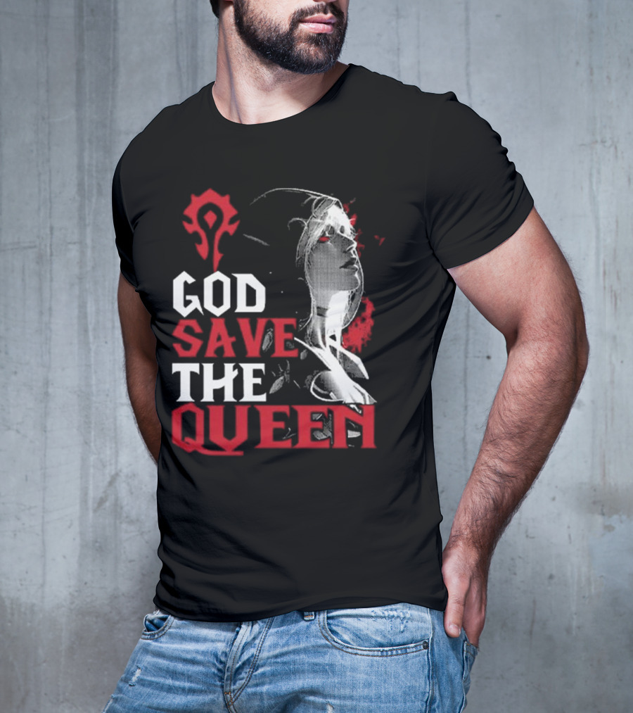 World Of Warcraft Sylvanas Windrunner God Save The Queen Horde T-Shirt