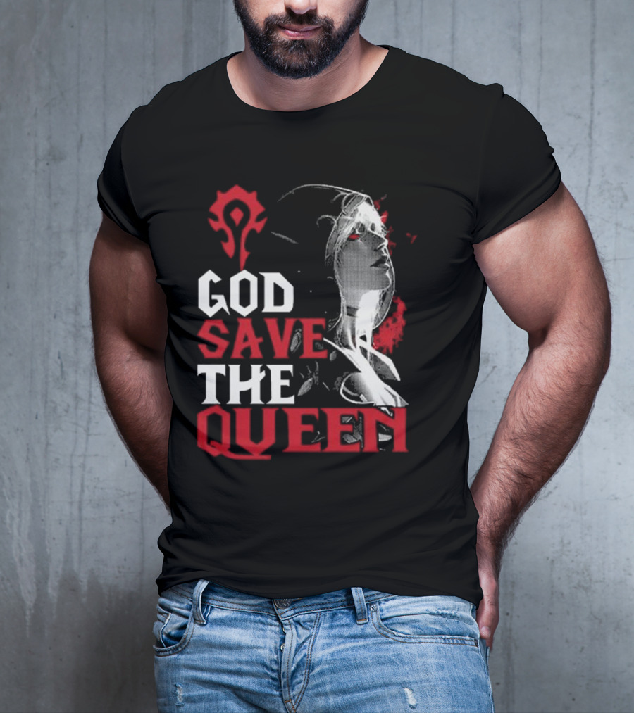 World Of Warcraft Sylvanas Windrunner God Save The Queen Horde T-Shirt