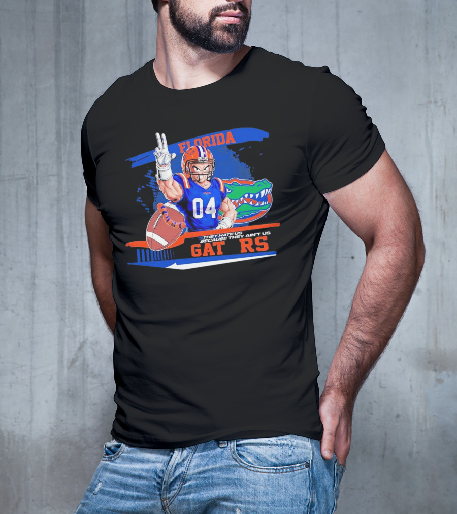 Florida Gators Goku 04 Football They Hate Us Because They Ain't Us T-Shirt