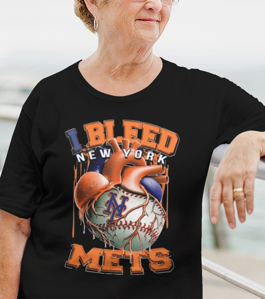 I Bleed New York Mets Heart T-Shirt