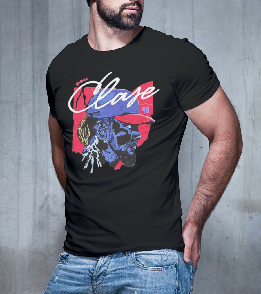 Emmanuel Clase Cleveland Guardians 48 Lightning Signature T-Shirt