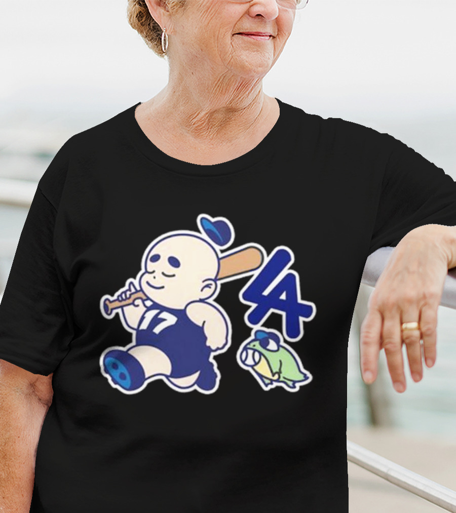 Chunky LA Baseball Baby 17 Fleece Strolling Bat Boy And Turtle T-Shirt