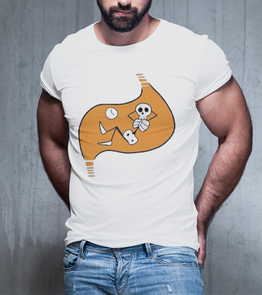 Delicious In Dungeon Meshi Laios Touden Skeleton Relaxing Inside Stomach T-Shirt