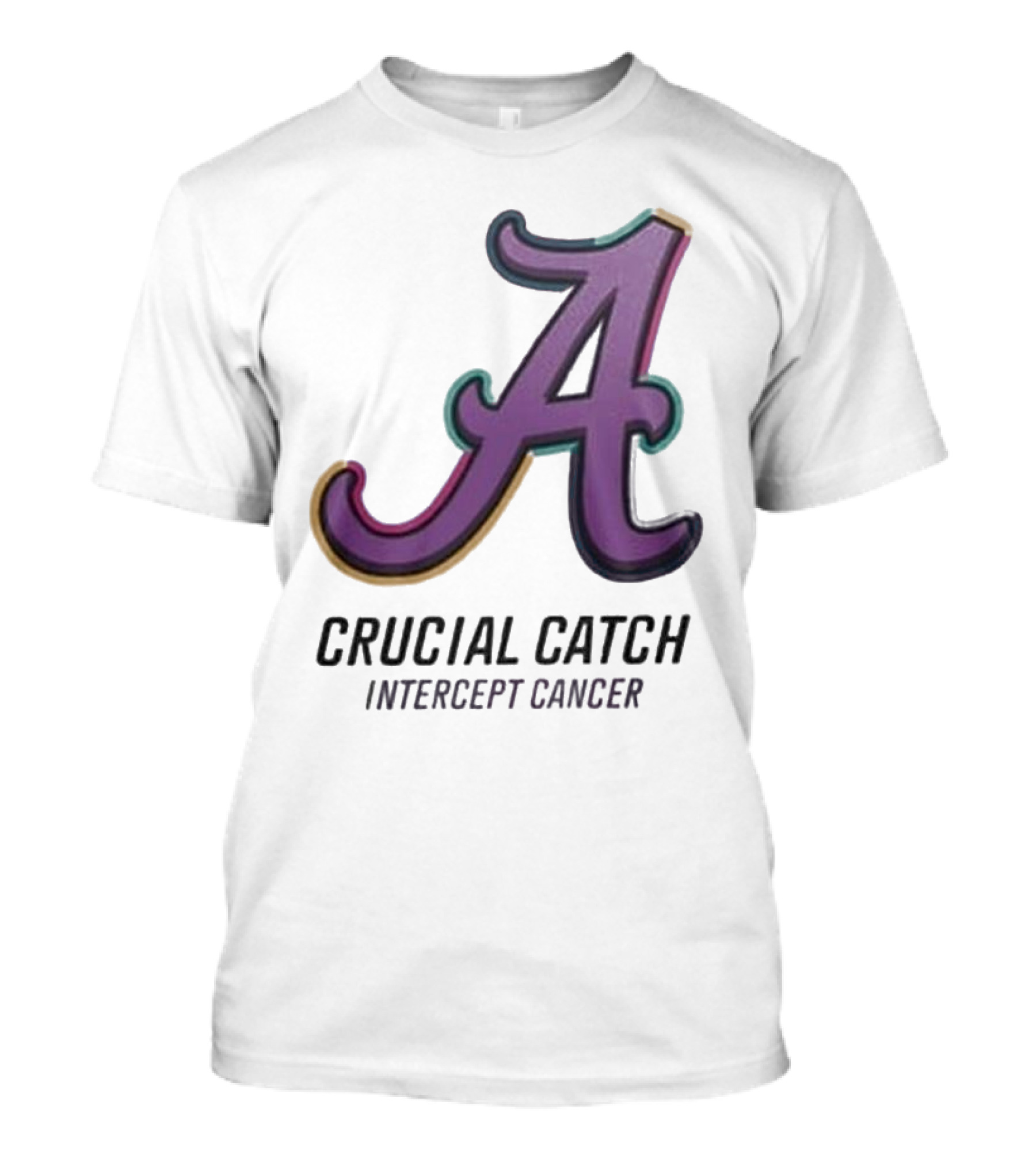 Alabama Crimson Tide Crucial Catch Intercept Cancer T-Shirt