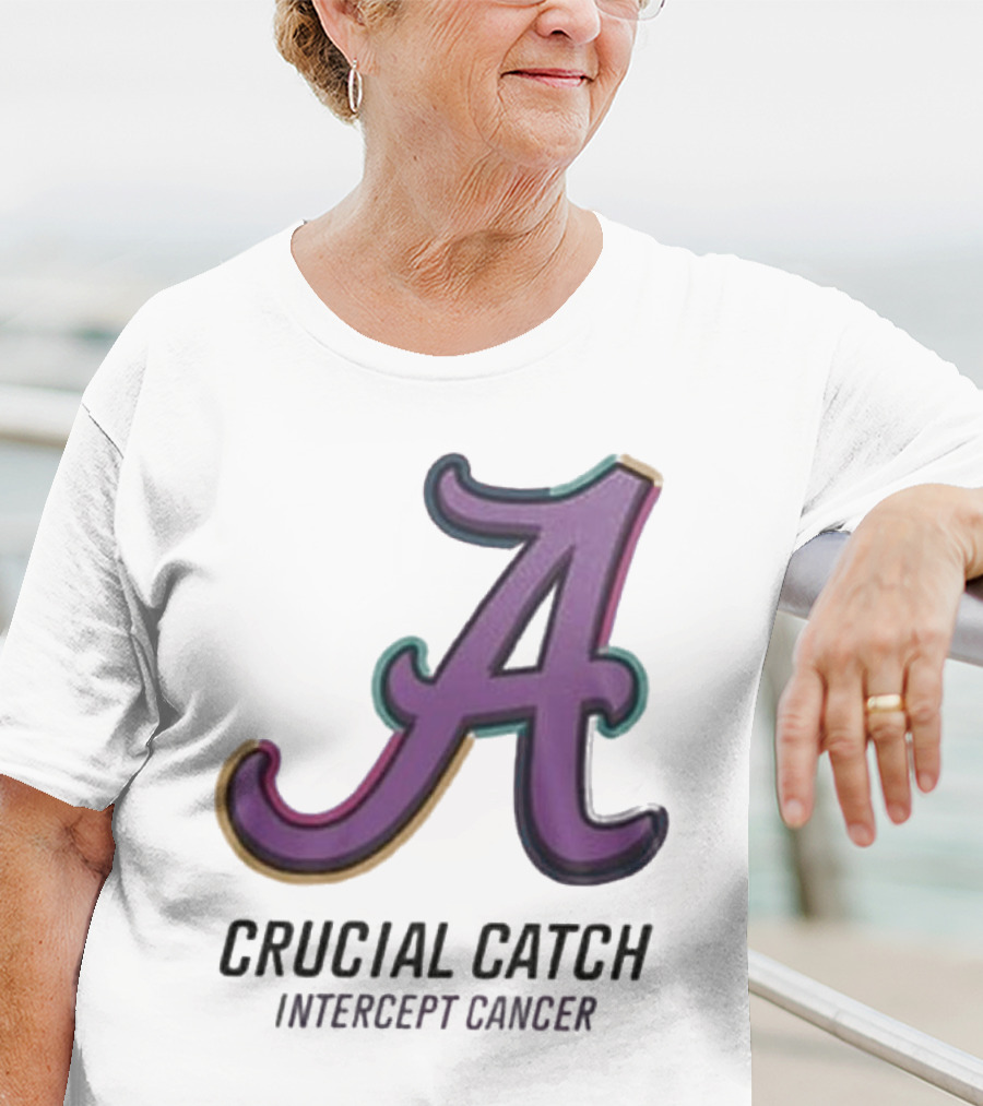 Alabama Crimson Tide Crucial Catch Intercept Cancer T-Shirt