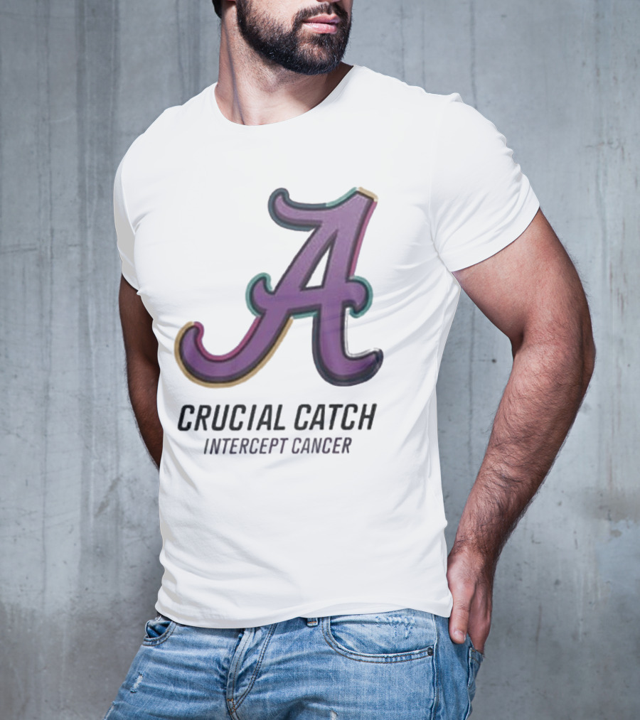 Alabama Crimson Tide Crucial Catch Intercept Cancer T-Shirt