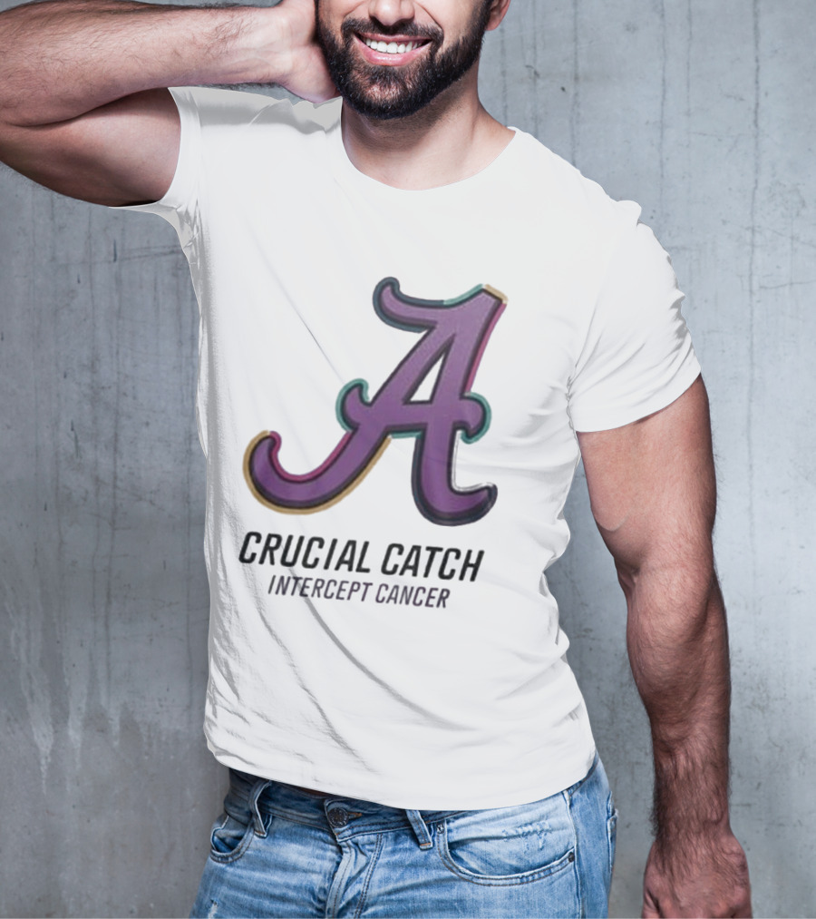 Alabama Crimson Tide Crucial Catch Intercept Cancer T-Shirt