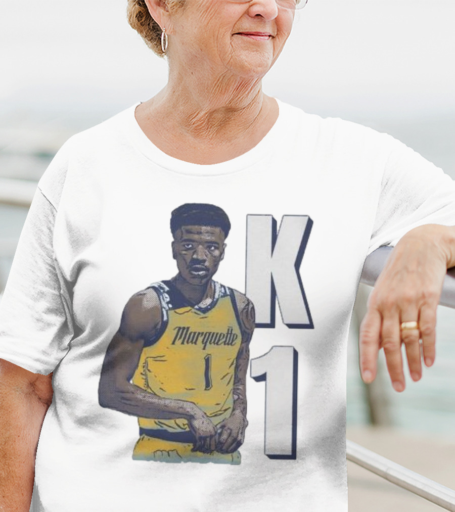K1 Kameron Jones Marquette Golden Eagles Basketball Cartoon Player T-Shirt